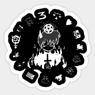 Girlband Satanic Prayers Sticker